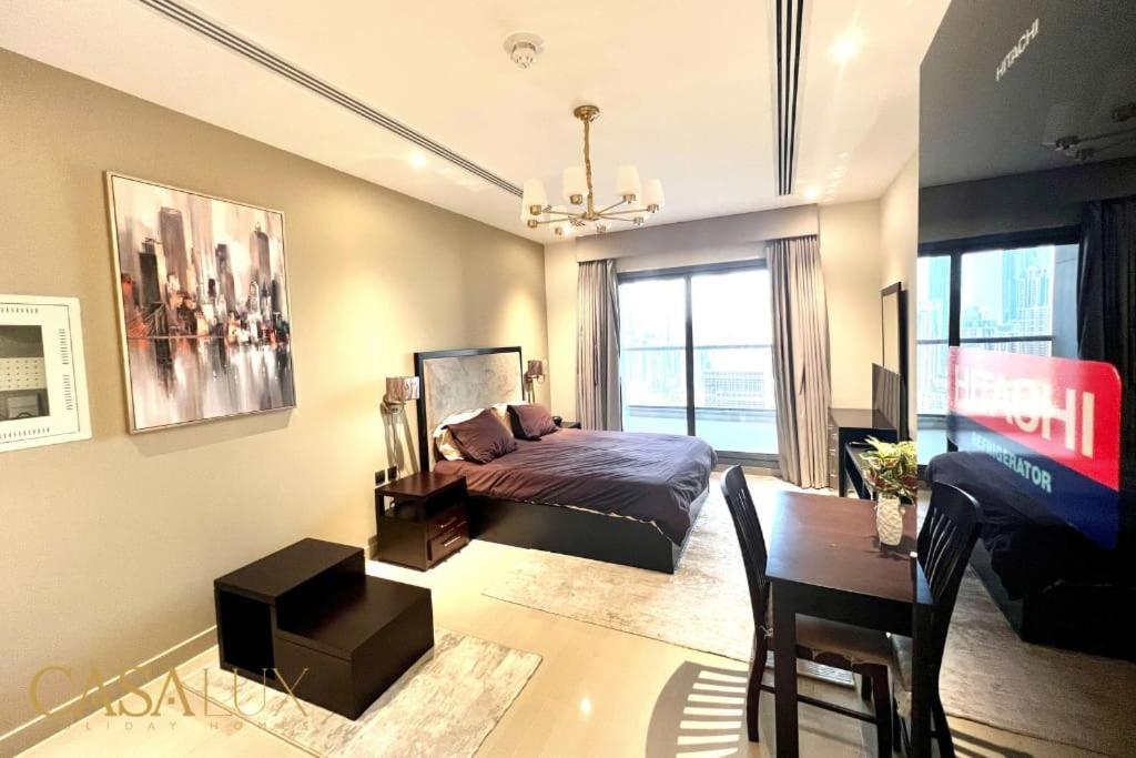 Lovely Big Studio W/ Burj Khalifa View In Downtown Dubai Exteriör bild